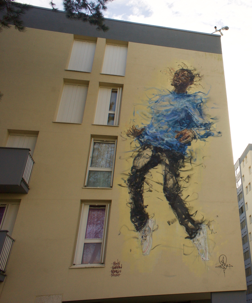 'Tippy Toe' (2021): Mural in Boissy-Saint-Léger, Val de Marne.