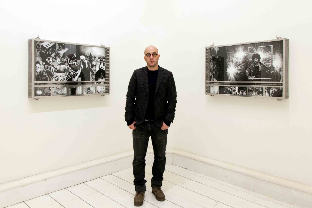 Alfred Tarazi at his 'Senseless Realm' exhibition at Gallery Krinzinger.