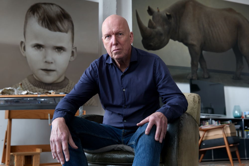 Bart Koning in his studio. Asked, how he would describe his work to someone who has never seen it, the artist says: 