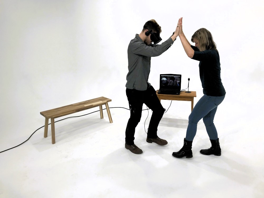 'The Machine Classic' creates the effect of the body transfer illusion for one person.