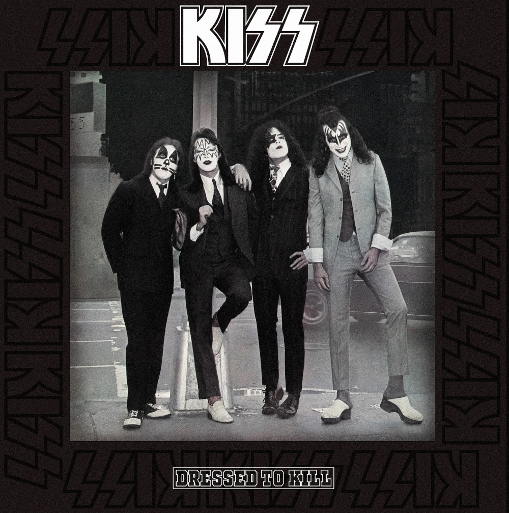 The cover for Kiss 'Dressed To Kill' album (here the 50th anniversary super deluxe edition) was shot at West 23rd Street and 8th Avenue in NYC on October 26, 1974.