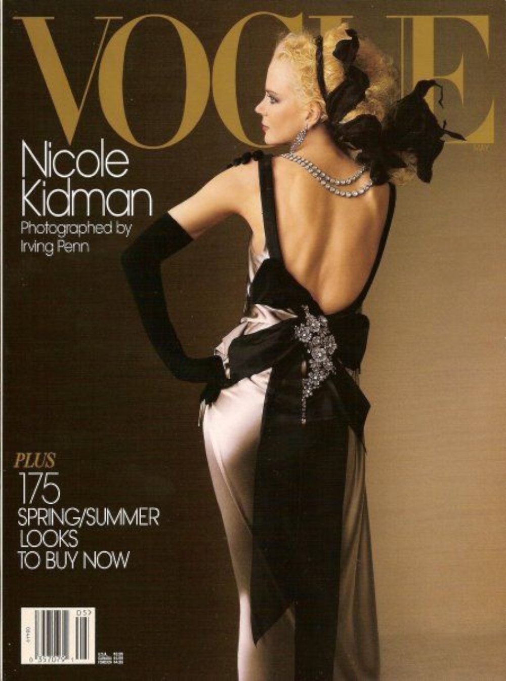 Cover of Vogue (May 2004): Nicole Kidman wearing long gloves by Daniel Storto.