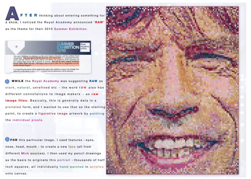 Mick Jagger Painted Pixels Origin