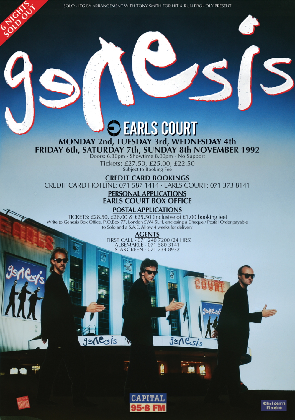 Genesis concerts ad, 1992