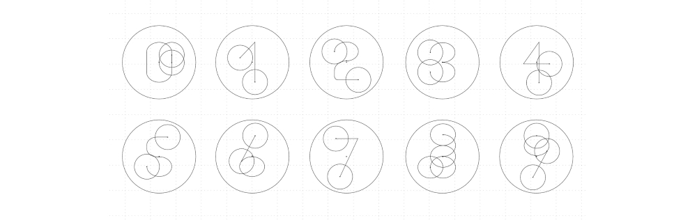 A round thing: David Mascha's final design sketch for Samsung's Galaxy watch clock face numbers.