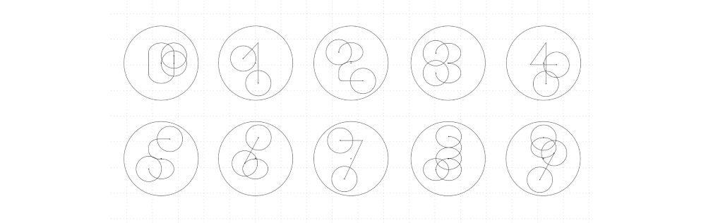 A round thing: David Mascha's final design sketch for Samsung's Galaxy watch clock face numbers.