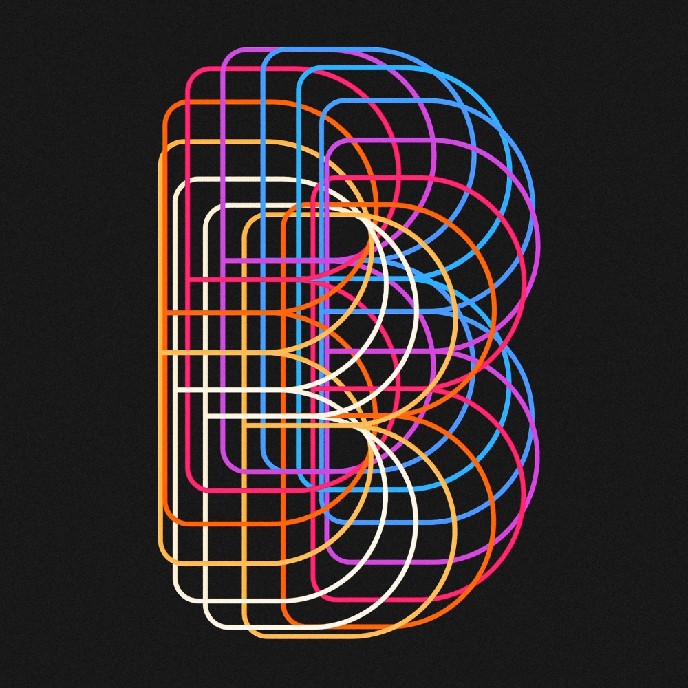 Colourful grid-example of the work as a typedesigner.