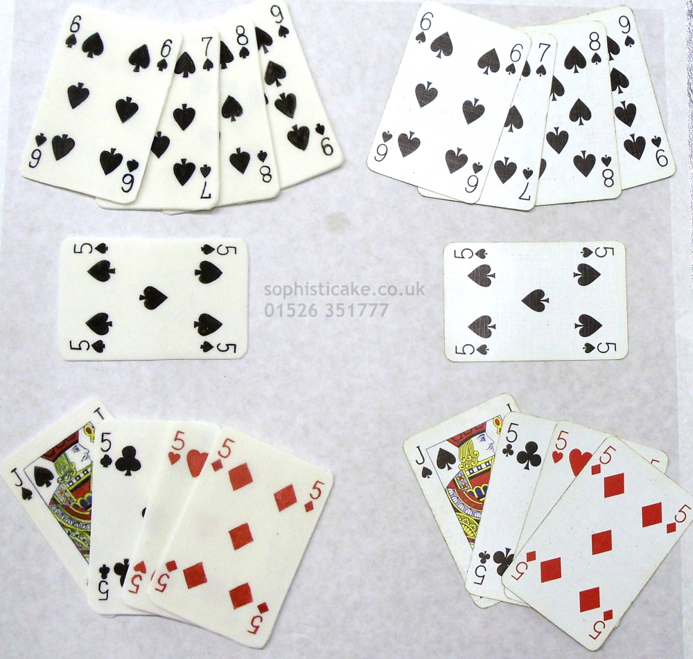 Cribbage hands - left sugar version, right original playing cards