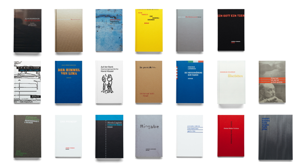 Selection of book covers for the Secession publishing house in Zurich, Switzerland