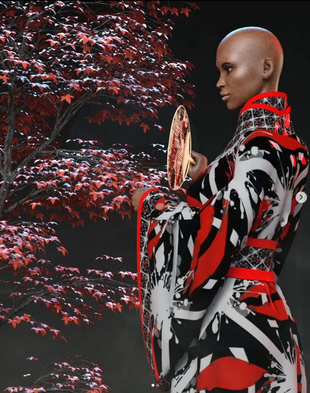 Combining one of many African Elements (Cowry) into a print and used it in the creation of Hanfu, one of traditional Chinese costumes.