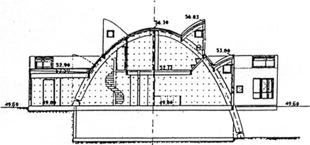 Plan for the Collège de Bobigny project that joins the Chaillot museum collection (Cite De L'Architecture & Du Patrimoine) in Paris.