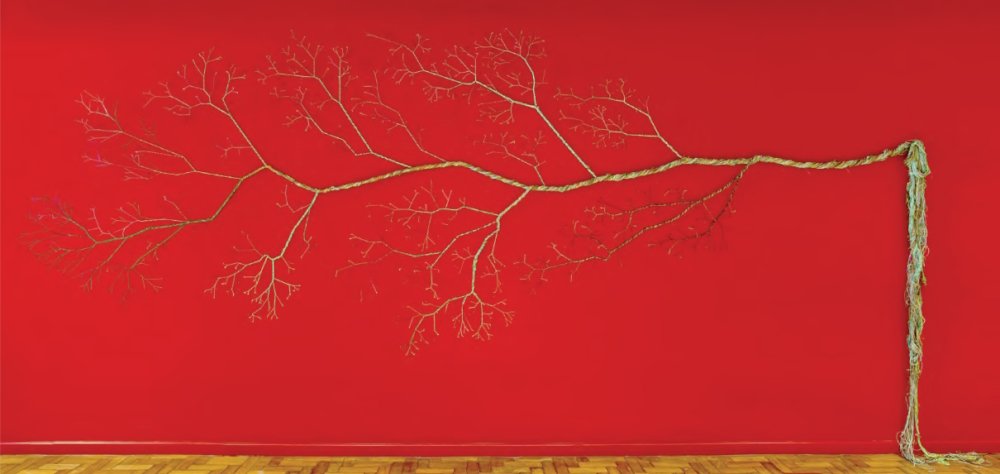 CICLOTRAMA 1 (2010): 8 km of various threads and 1500 nails