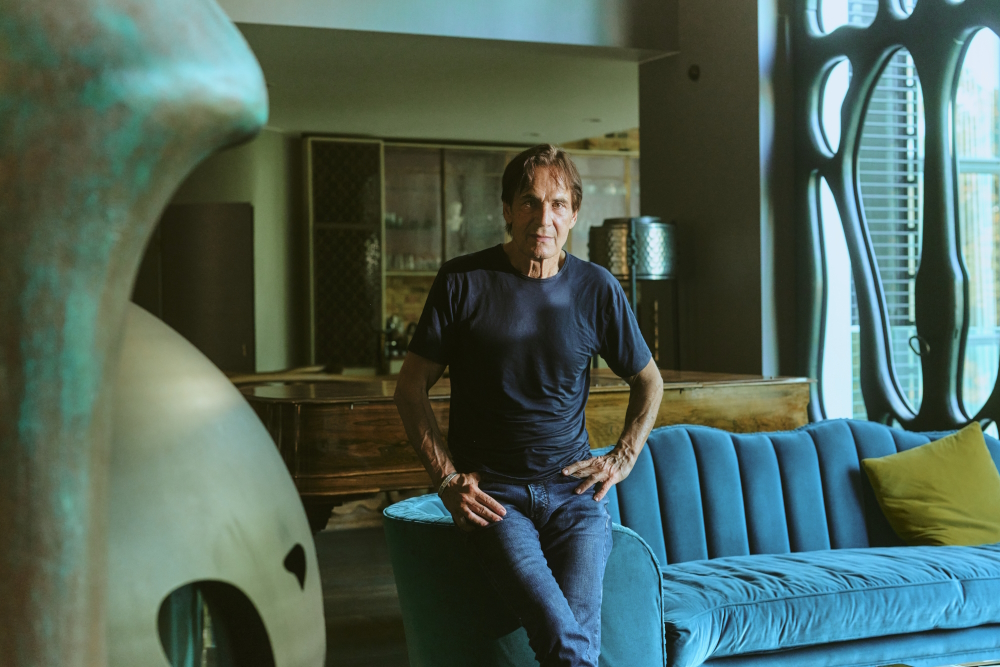 Jean-Remy von Matt at home in Berlin. He describes his work to someone who has never seen or heard it as follows: 