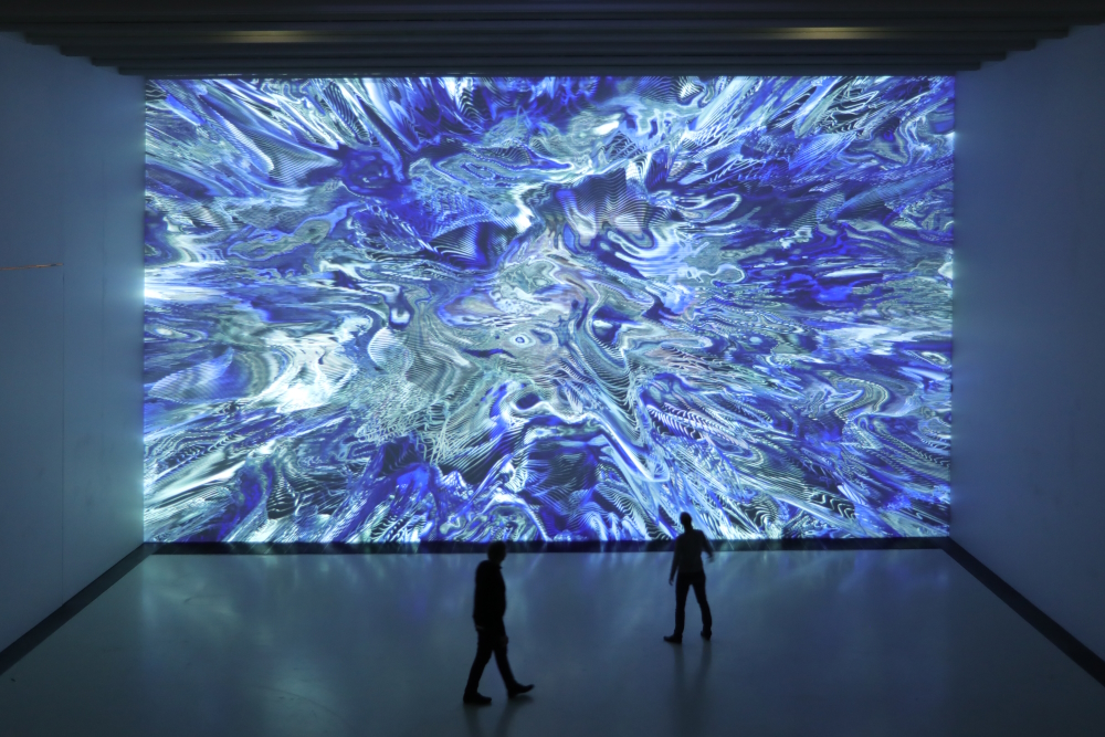 Liquid Pixels (2019) - Generative and interactive virtual reality installation in Musée Soulages, Rodez (France).