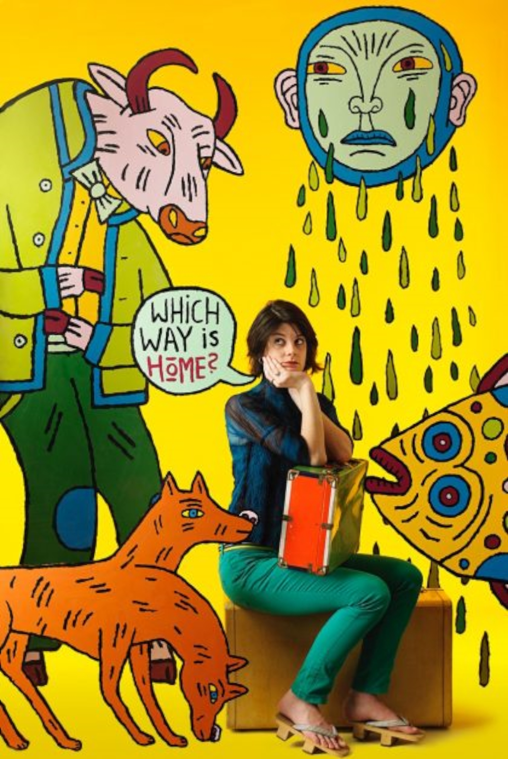 Illustrator and graphic artist Nora Krug in the middle of her illustrious world.