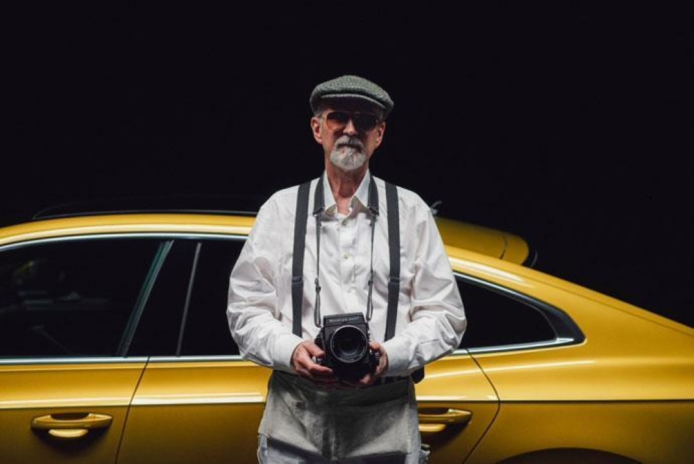 Pete Eckert on location of his shooting of VW's Arteon.