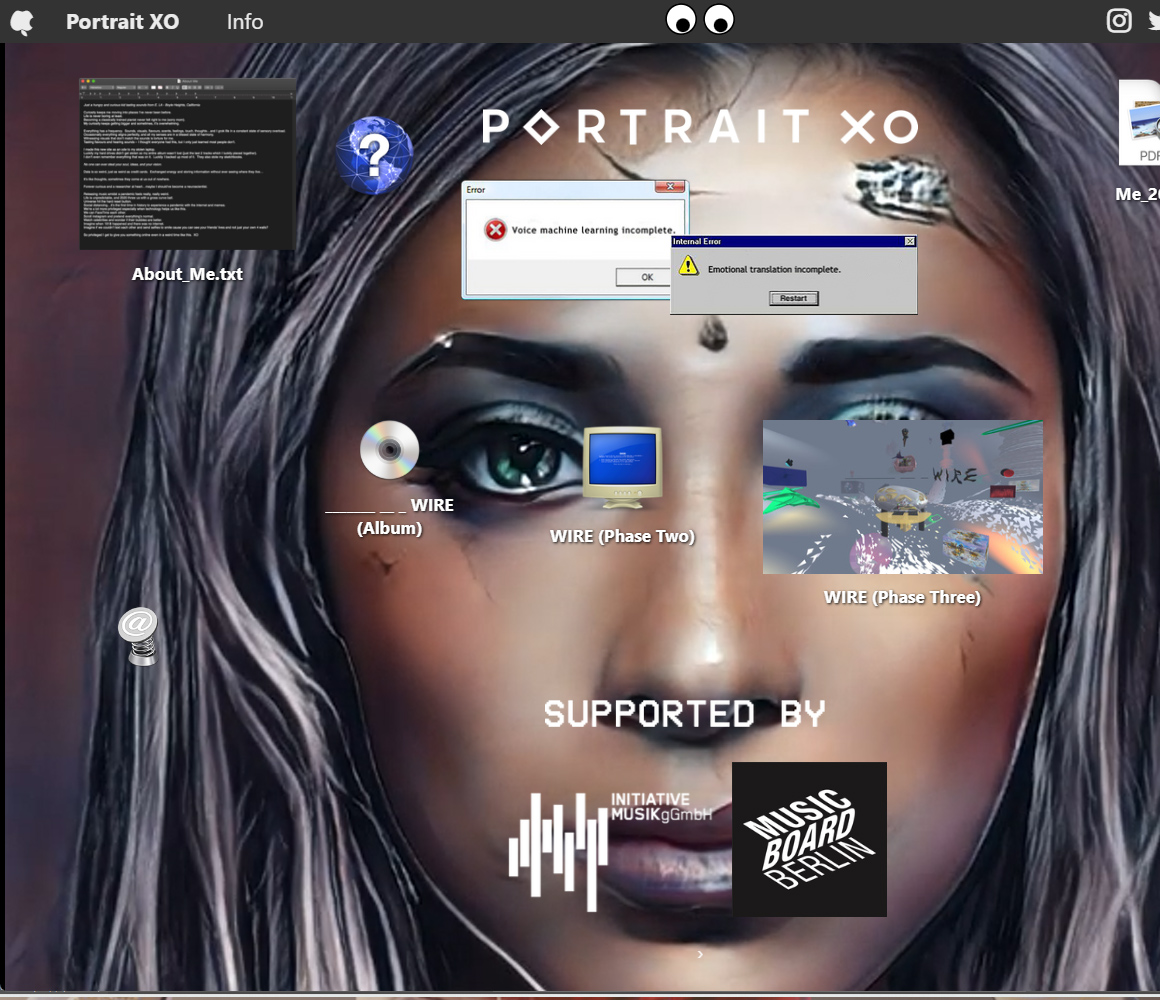 PORTRAIT XO website