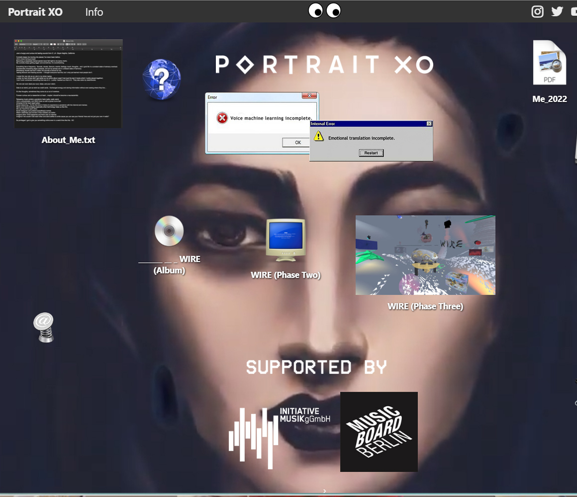 PORTRAIT XO website