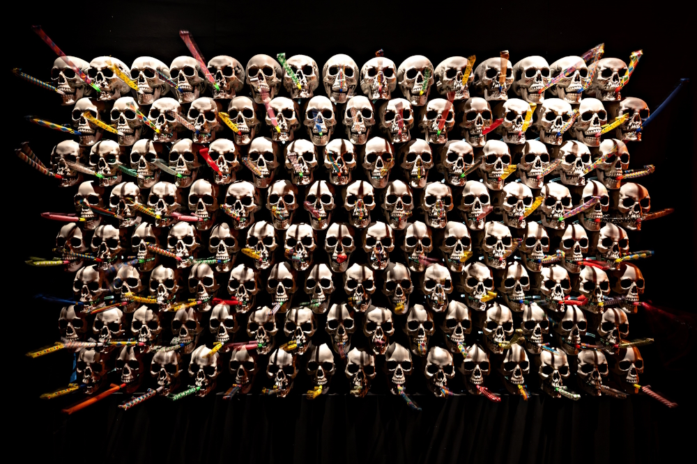 'Scream Machines': here 'Memento Mori', part of the art ghost train installation, at Museum Tinguely in Basel, Switzerland.