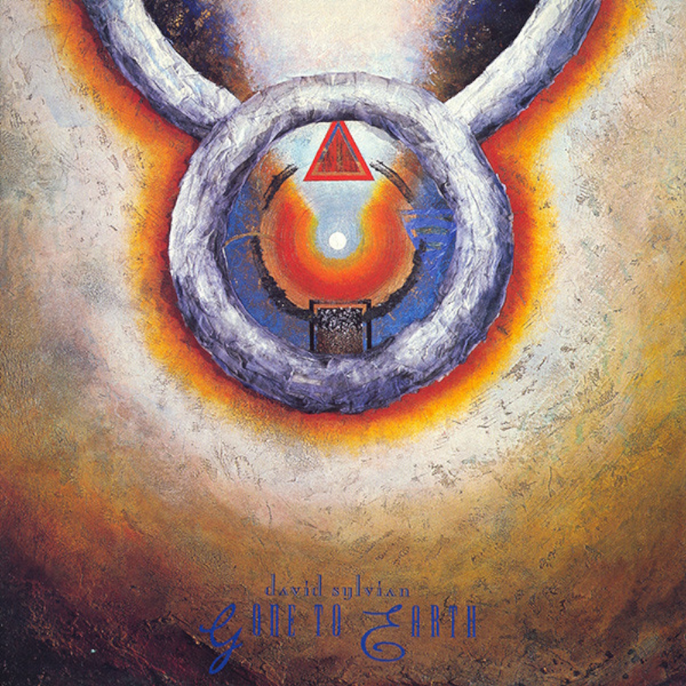 Cover of David Sylvian's album 'Gone to Earth', which is now available as a limited edition print of the complete mixed media painting from the designer's website.
