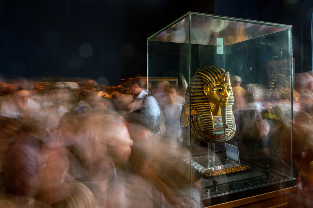 Tutankhamun's golden mask will catch many visitors' interest at the 'GEM - Great Egyptian Museum' in Giza, Egypt. Here a shot from its display at the Egyptian Museum in Cairo.