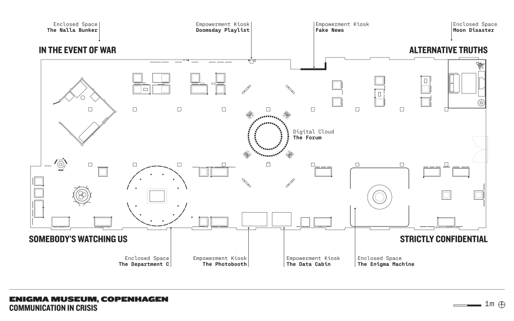 ENIGMA - Museum of Communication: floor plan.