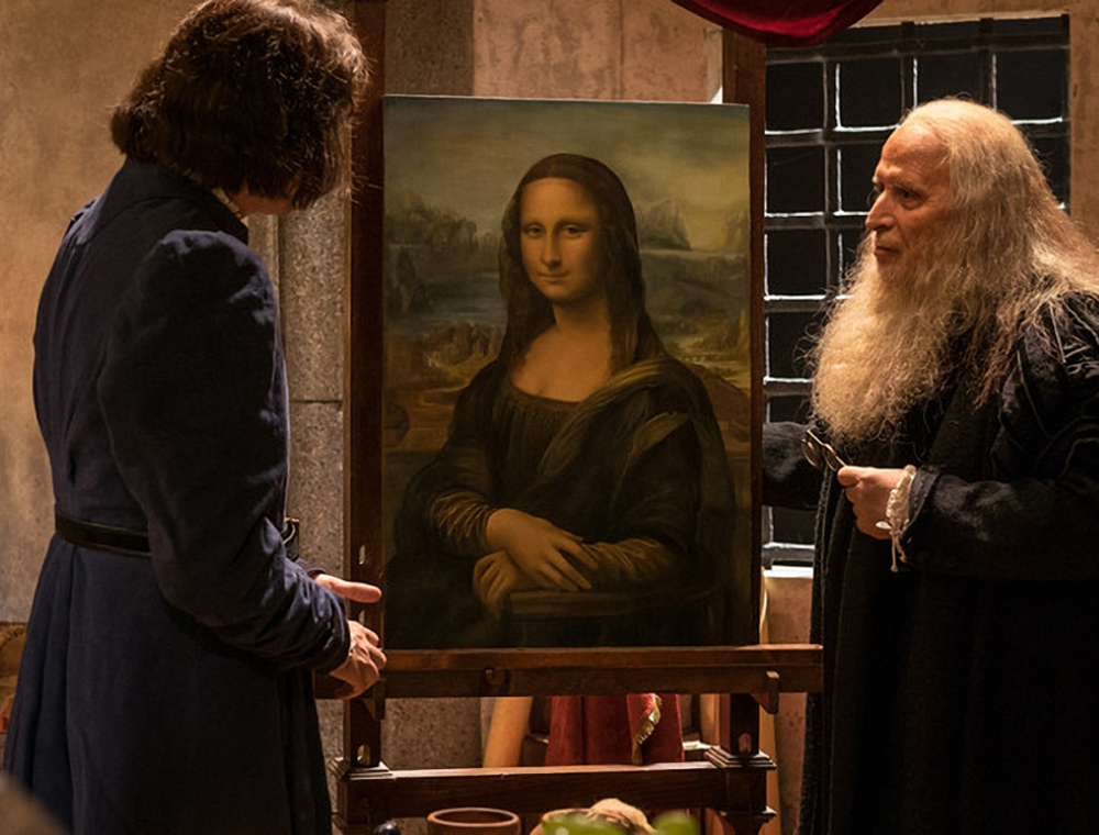 Bottega Tifernate's reproduction of the famous Mona Lisa painting was also part of the tv documentary 'Raffaello - Il principe delle arti' (‚Raphael, the Lord of the Arts‘).