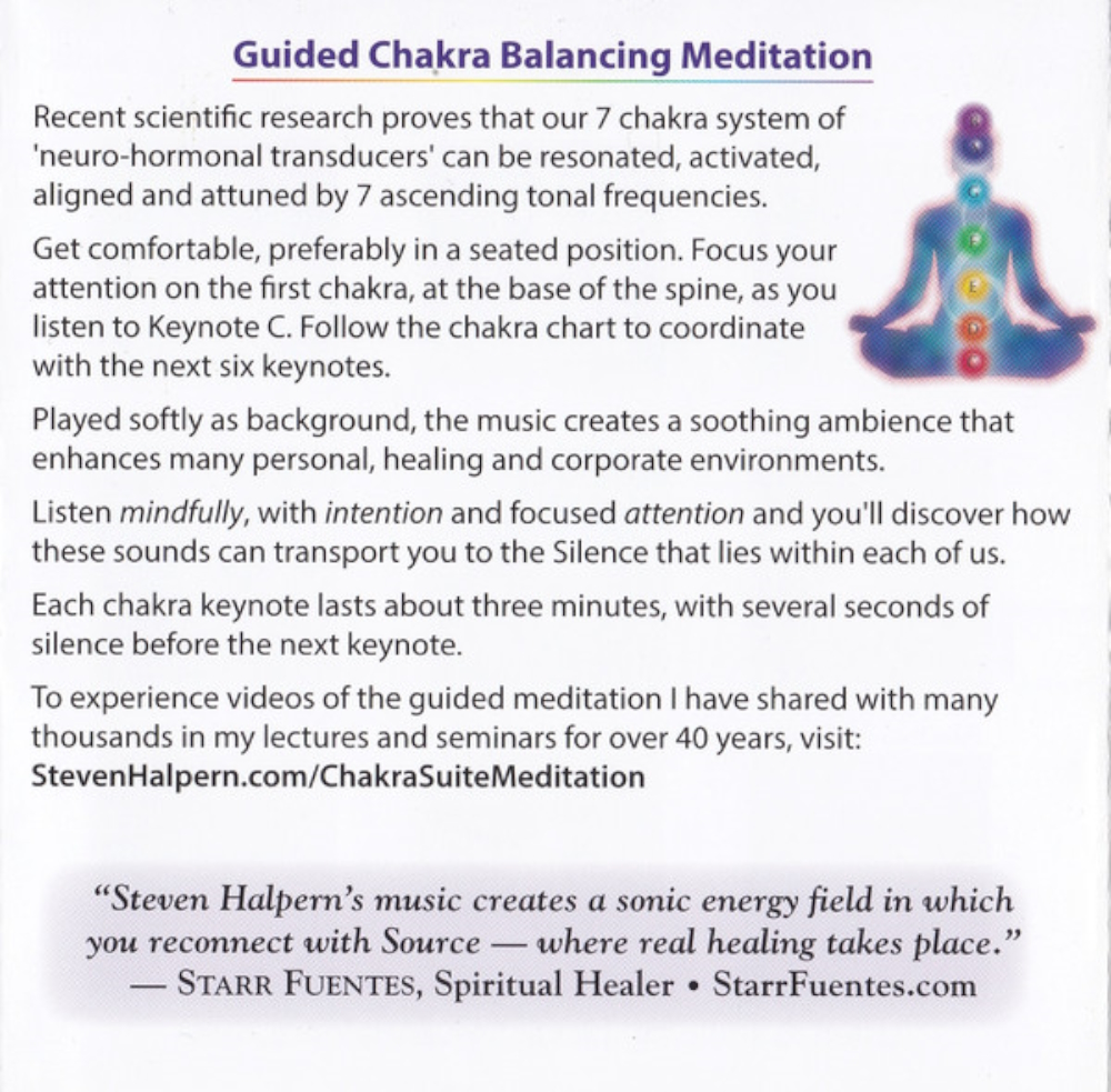 'Chakra Suite': excerpt from the cd's booklet.