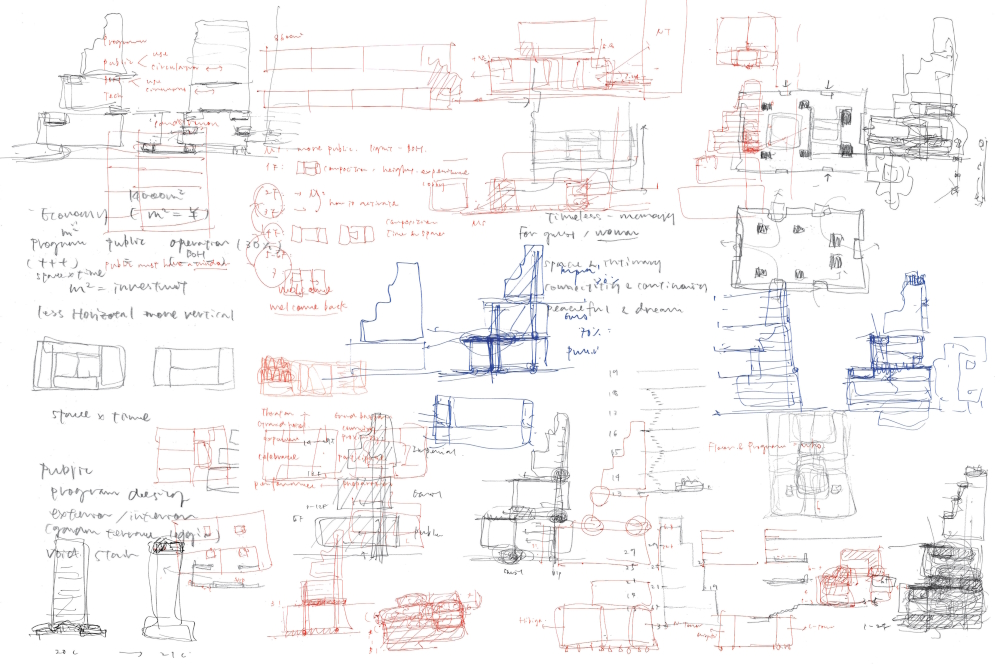 Sketch for Imperial Hotel.