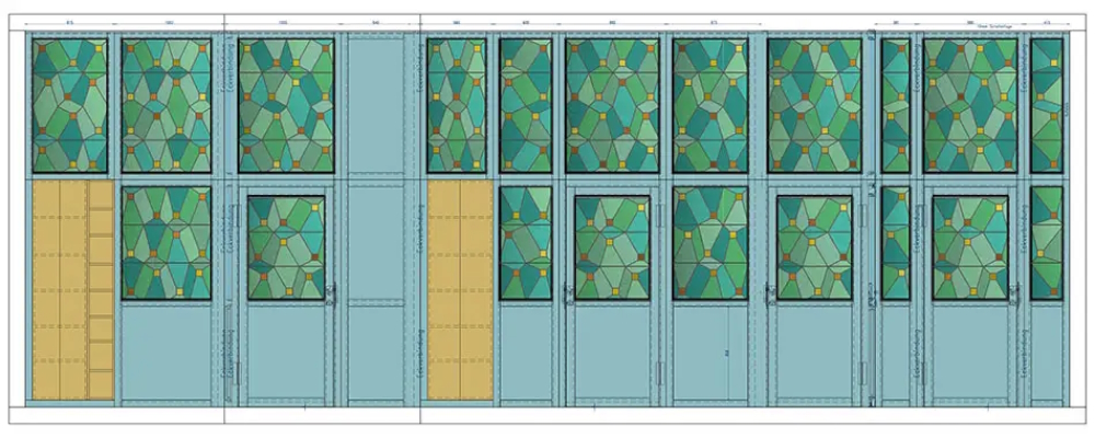 Daily business: like the lead glazing for the Fellner Haus near Linz/Austria. 