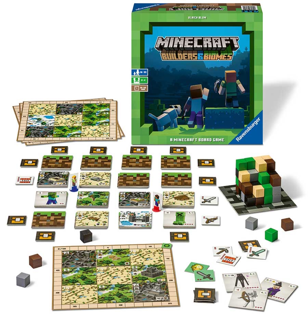 Minecraft Builders & Biomes board game